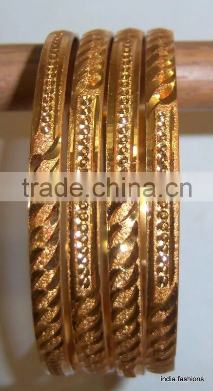 Sz 2.12 Big size Metal Gold plated BANGLE bracelet