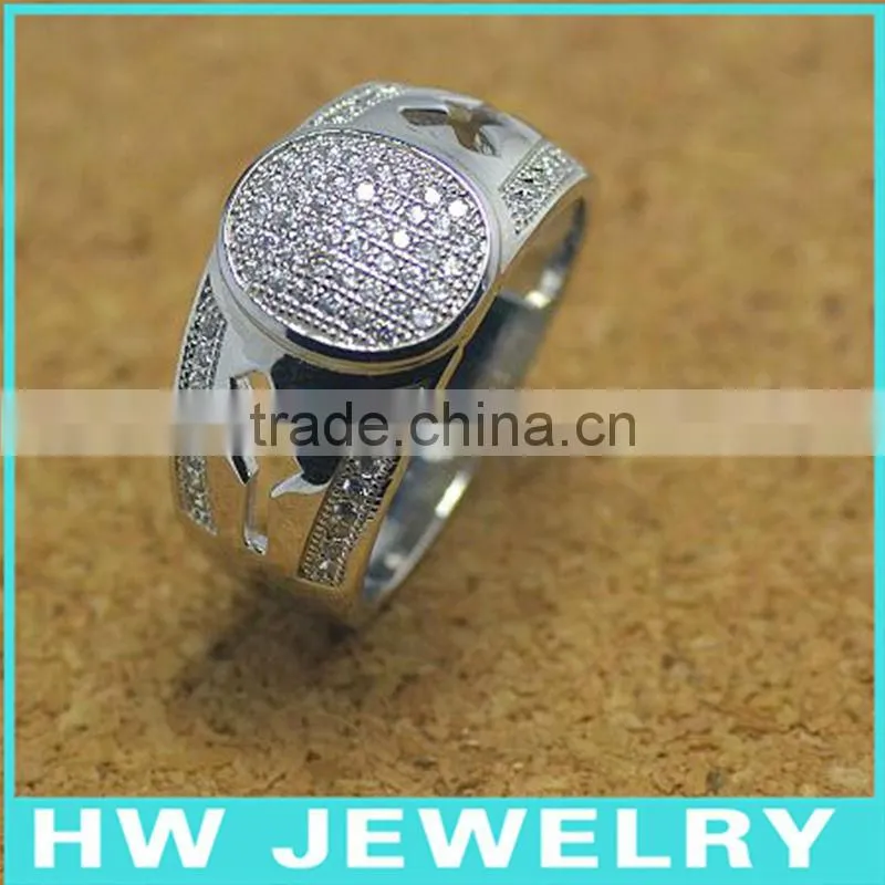 Micro Pave Jewelry & 925 Silver Ring with Micro Pave CZ Stones