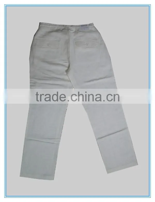 2016 Summer White Beige Linen Cotton Capris For Women