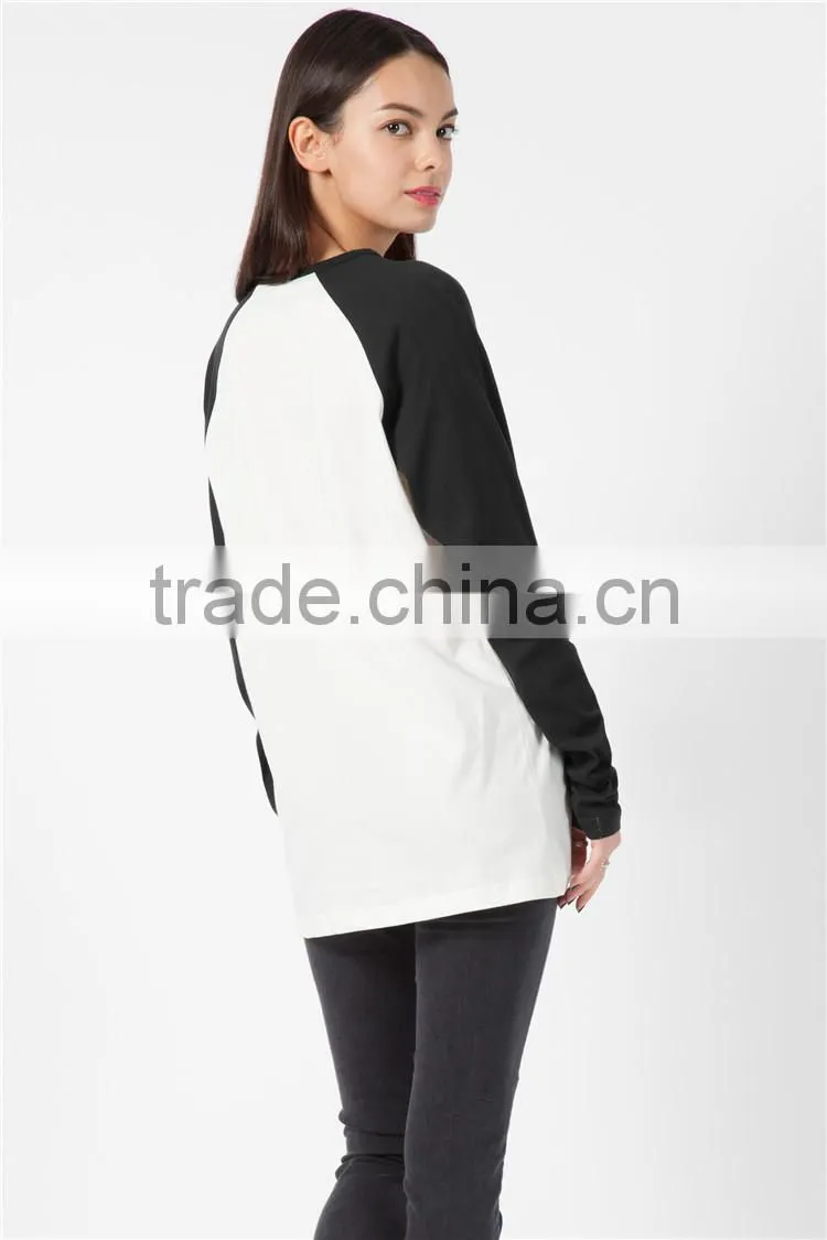 China factory price t shirt design customized blank raglan t-shirt