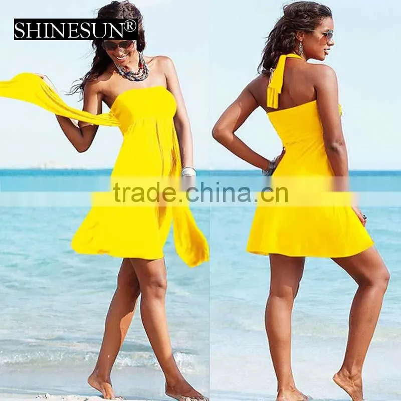 2017 new arrival swimwear Beach skirt ribbon wrapped dress beach dress skirt