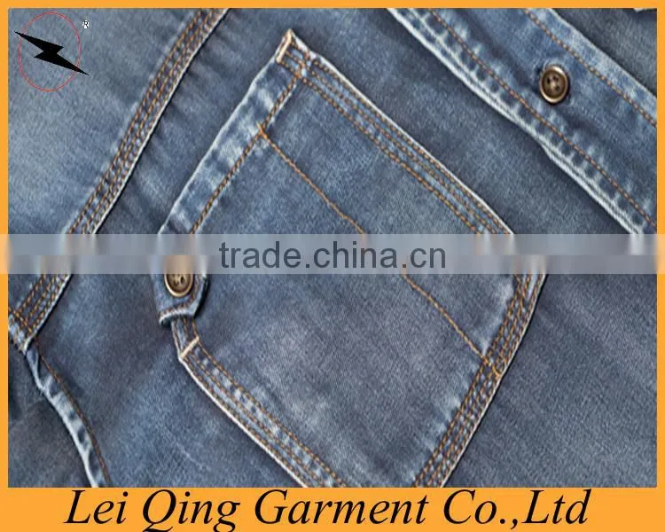 Plus size cheap clothing denim shirts