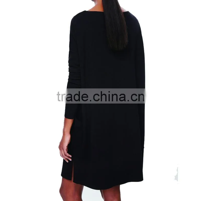 Lady fabric designer one piece dress long sweater dress women