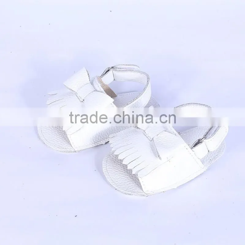New design fringed genuine leather baby sandals, baby fringed sandals