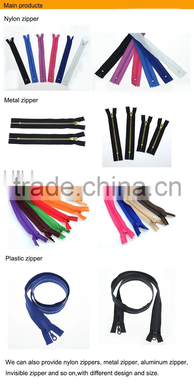 High Quality Colorful Long Chain Clothes Nylon Zipper Close-end Custom Nylon Zipper
