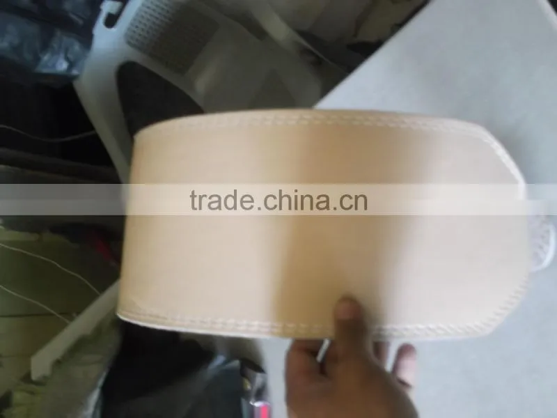 Top Quality 6" Foam Padded natural Leather Weight Lifting Belts