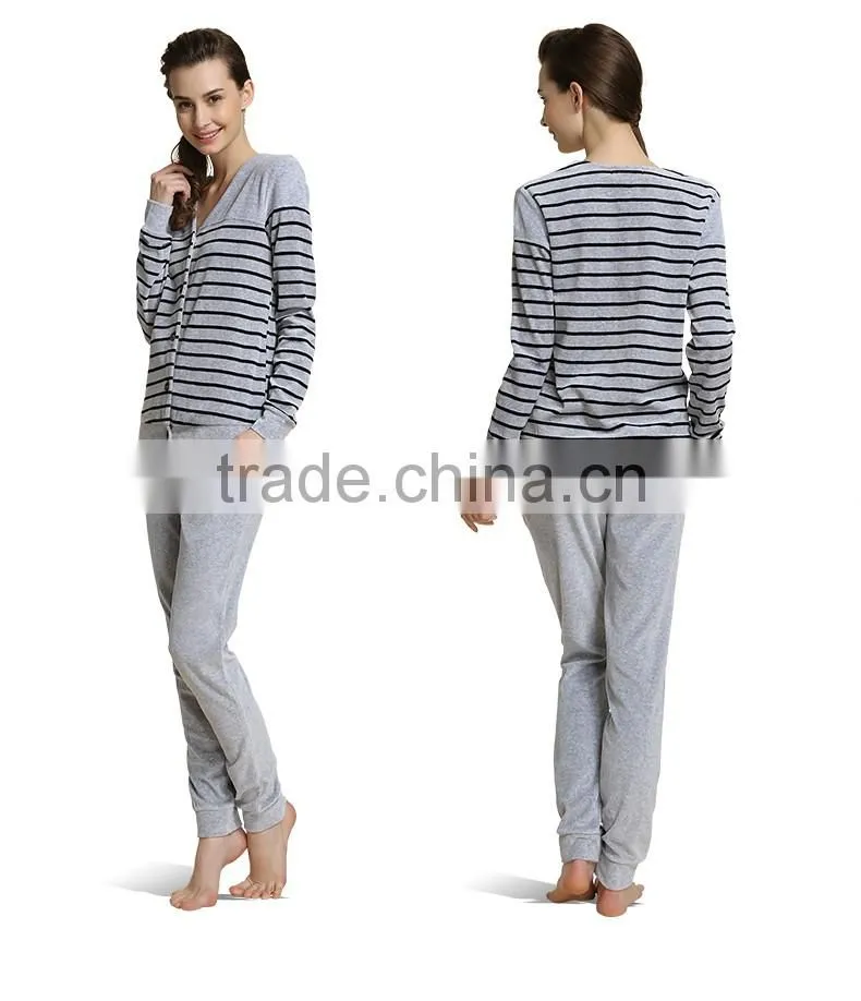 Logo printed dissimilarity Qianxiu cozy winter cotton lady sleepwear