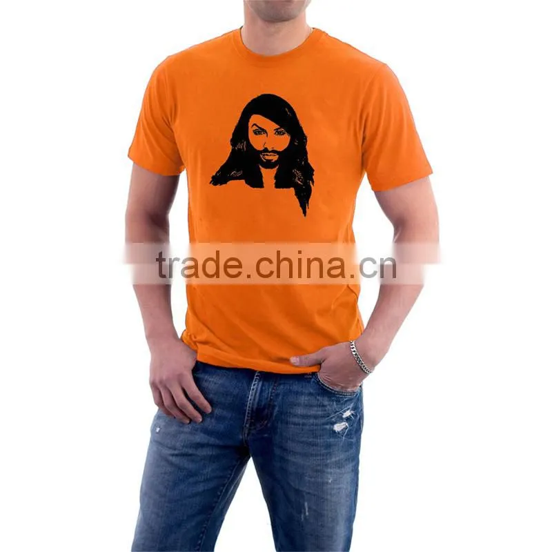 men's embroider low-neck regular cut t-shirt