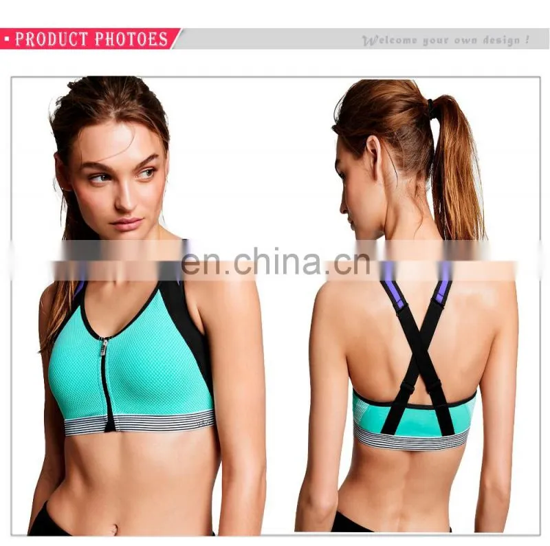 Custom Make Ladies Fitness Workout Front Close Sports Bra