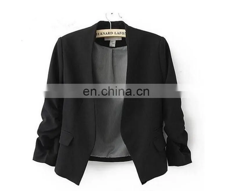 2017 New Fashion Candy Color Women Slim Short Design Suit Coat