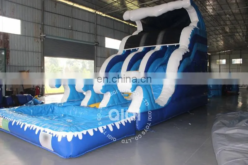 5m high slide,inflables juegos, beach waves inflable slide with pool