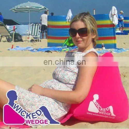 2016 hot-selling Wicked Wedge/Inflatable Backrest Pillow/Inflatable Wedge Back Support Pillow/Beach wedge backrest pillow