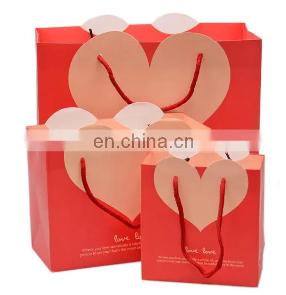 recycable pp rope offest or custom printing shopping personalized paper gift bags with handles