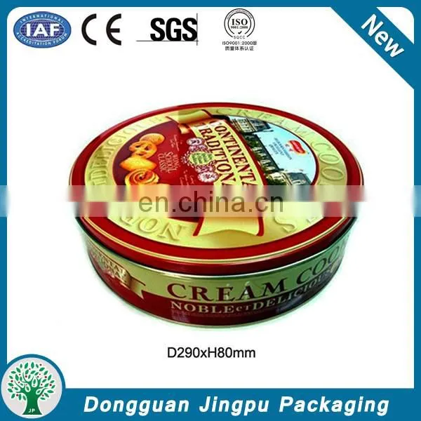 New round metal cake box