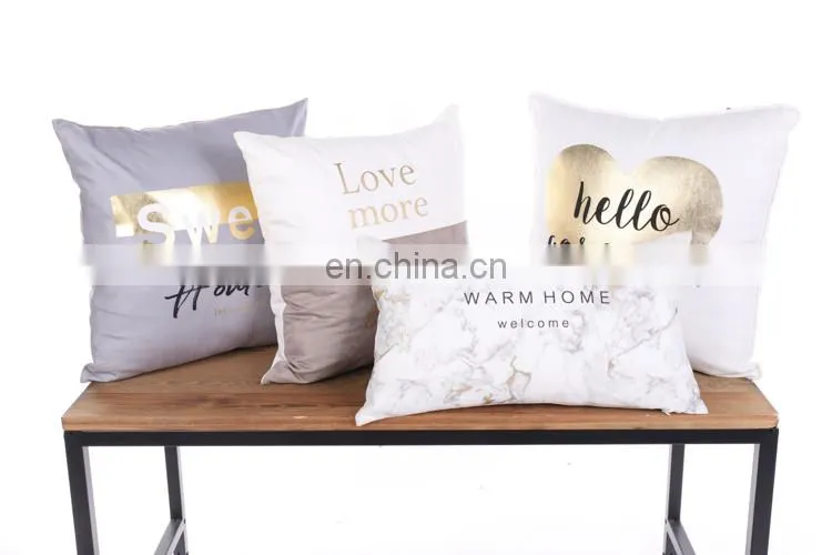 100% polyester warm words printed cushion/throw pillow for home decor