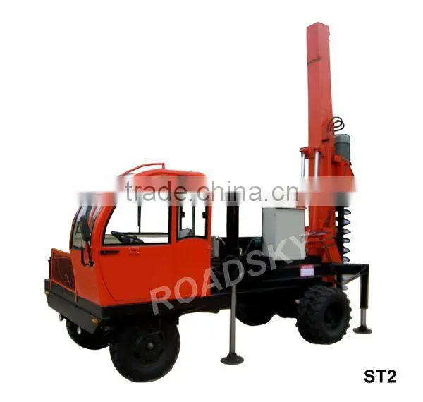Solar Truck-Mounted Rotary Rig For Solar Park