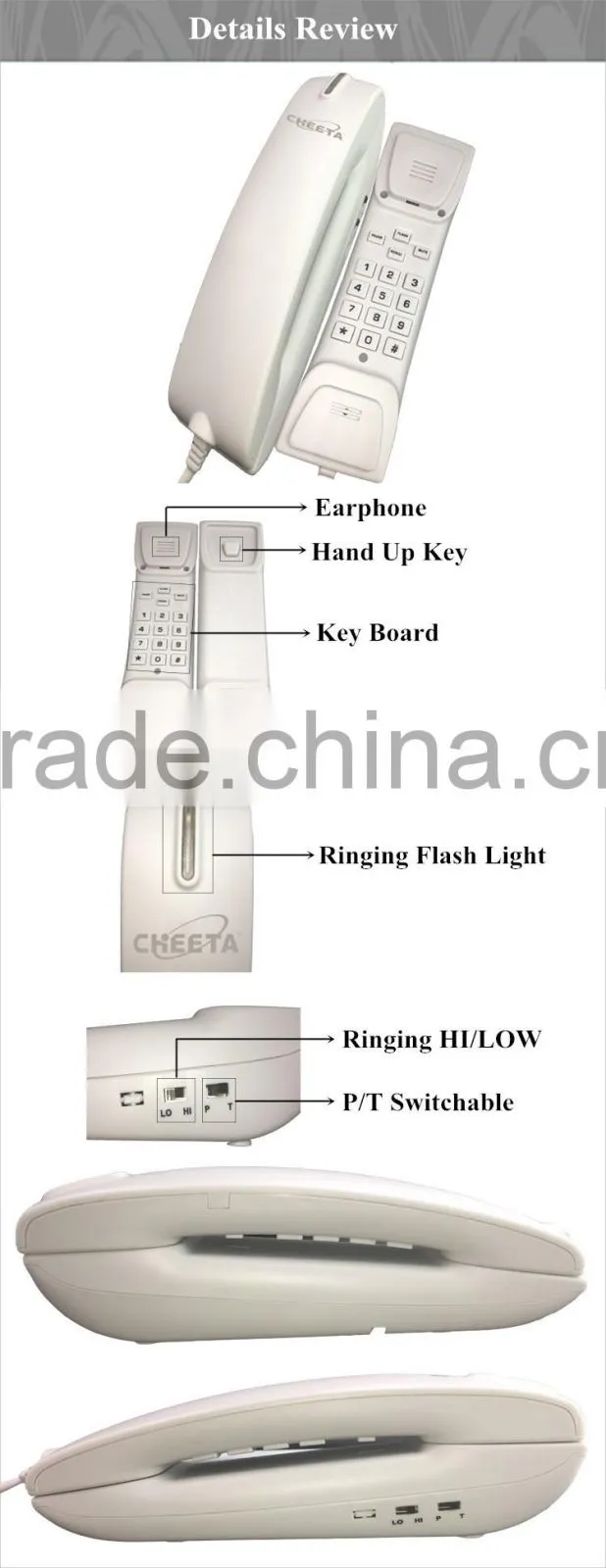 telecom trimline corded telephone slim telephone wall mount telephone