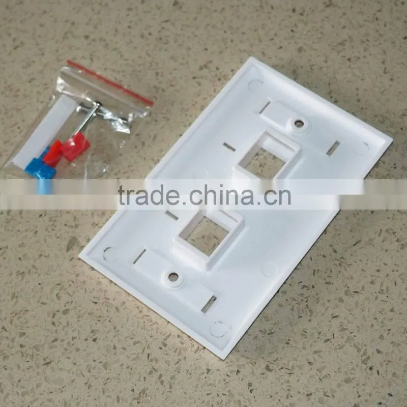 4 Port RJ45 Faceplate US 120mm type