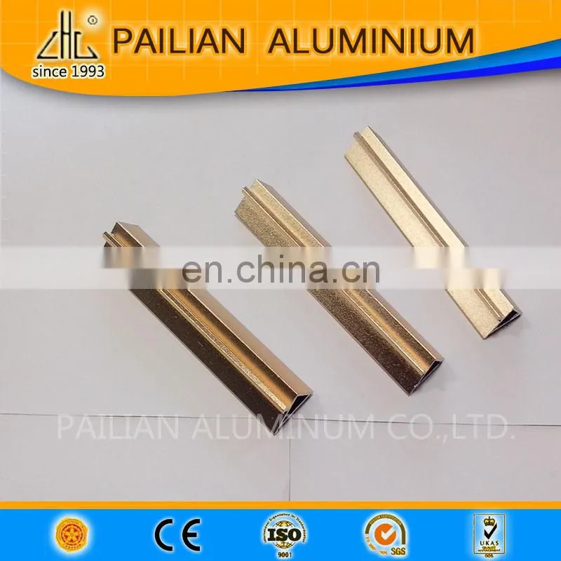 Wow!!Elegant aluminium furniture edge,titanium gold anodize aluminum profile,golden anodized aluminium trimming