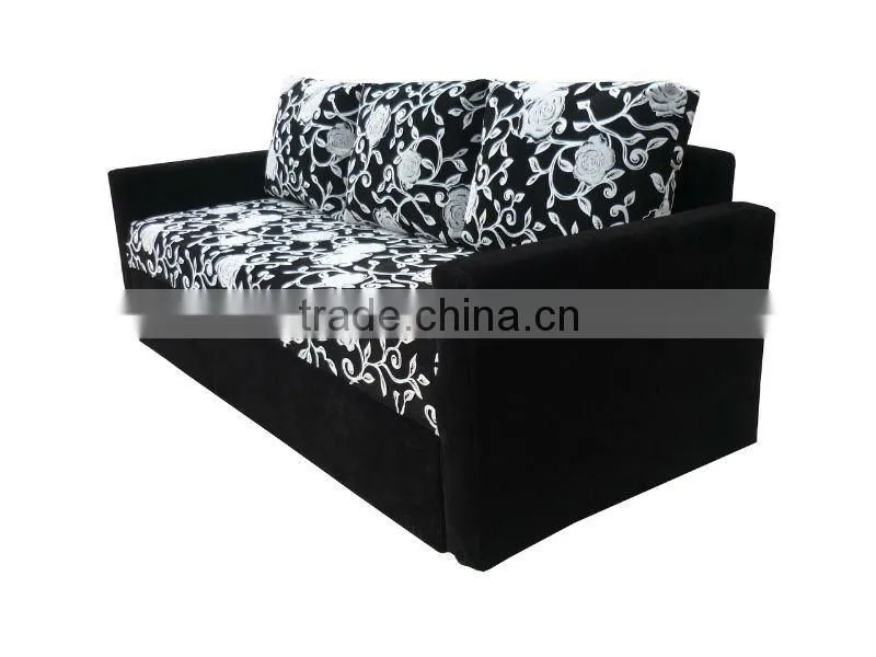 Modern Black Leather Sofa Bed