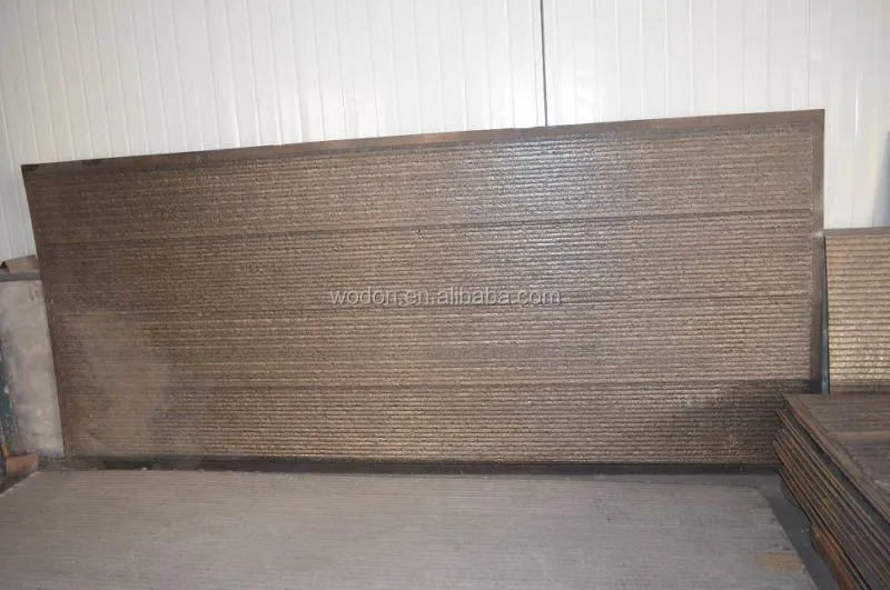 Bimetallic composite steel wear resistant plate fold line zig zag line plate