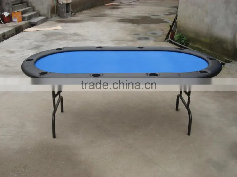 Deluxe poker table with iron leg/7ft Texas poker table dimension