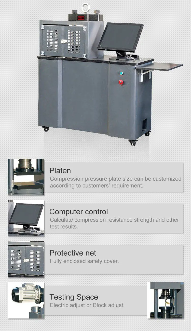 YAW-300G 30Ton 300KN Computerized Mortar Cement Concrete Cubes Flexural and Compression Testing Machine