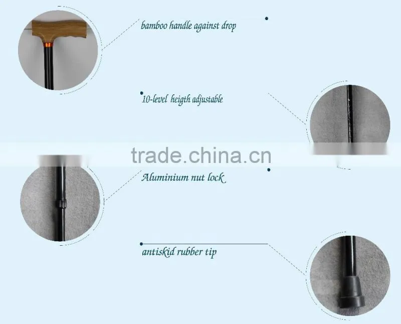Walking Stick Cane Bamboo Handle