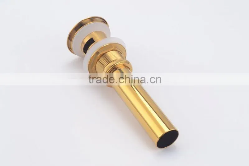 New Polished Gold Pop Up Bathroom Basin Waste Drain