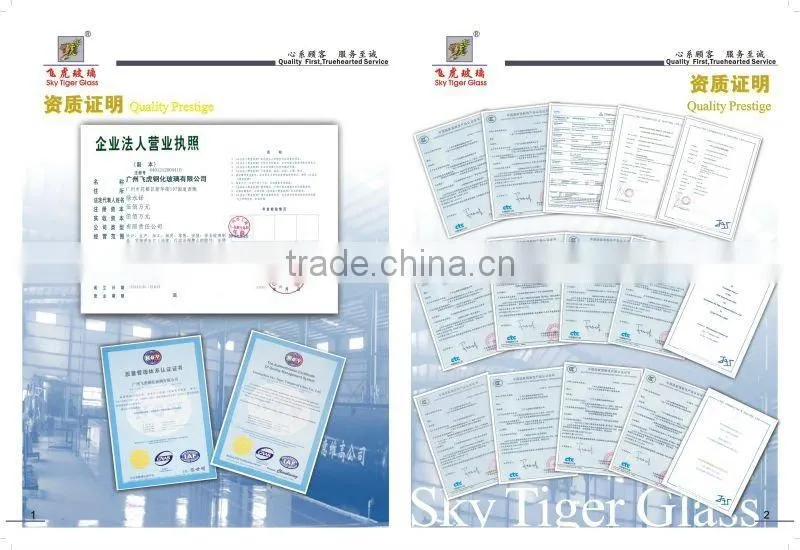 Guangzhou Sky Tiger Supply 5mm clear tempered glass with the holes middle
