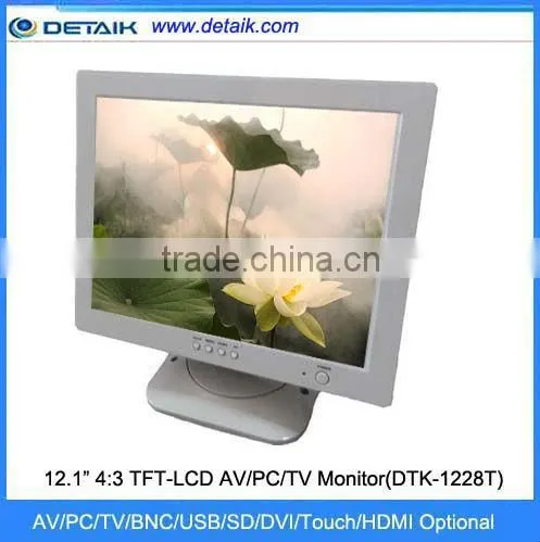 DTK-1228T 12.1 inch 4:3 TFT LCD 3 in 1 AV / PC / TV monitor