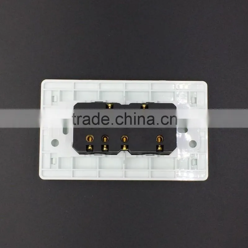 118 series white style three gang lamp switch