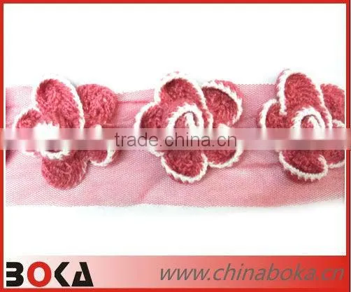 Korean rhinestones bridal lace trim for garment