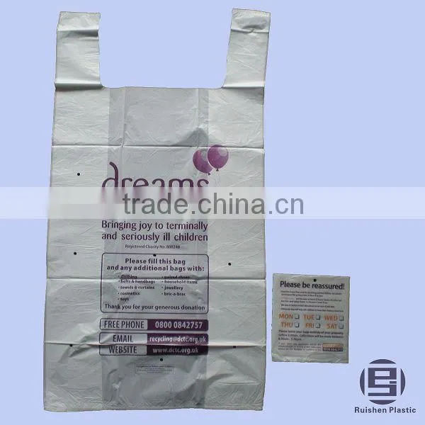 BCA Biodegradable PE Printed Plastic Donation Bag For collection