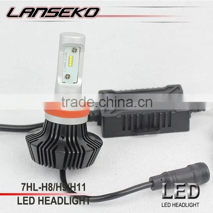 2016 New products h9 led auto headlight bulb 4000LM h4 h7 h9 h11 led headlight replace halogen bulb