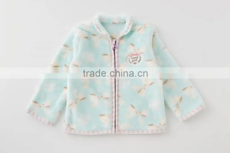 cute Japanese wholesale high quality product infant winter jackets baby child clothes kid toddler clothing garment with ribbon