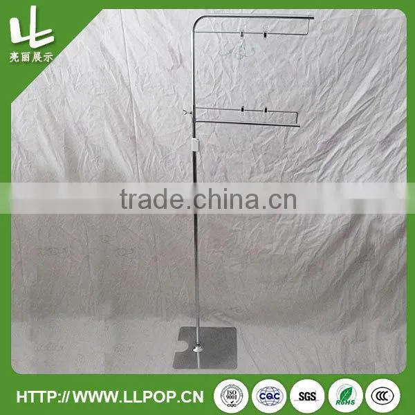 Floor POP display stand with hooks