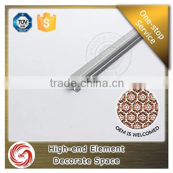 Mini size U shape polish stainless steel listello tile trim for marble edging