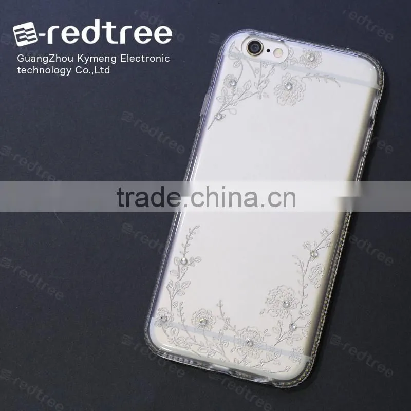 Diamond Clear Soft TPU Mobile Phone Case Cover for Iphone 5s 6s 6plus 7