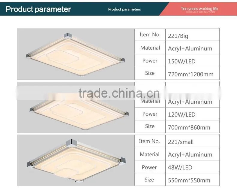 ceiling light fixture led for home decoration acrylic