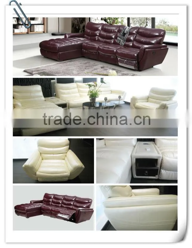 New design popular functional L shaped recliner sof in low price K123#