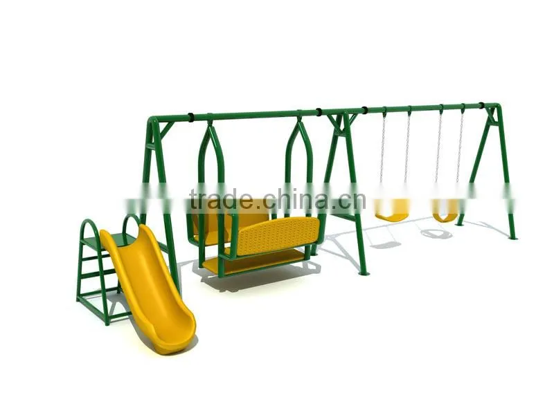 2014 attractive outdoor swing sets with slide for kids LE.QQ.042