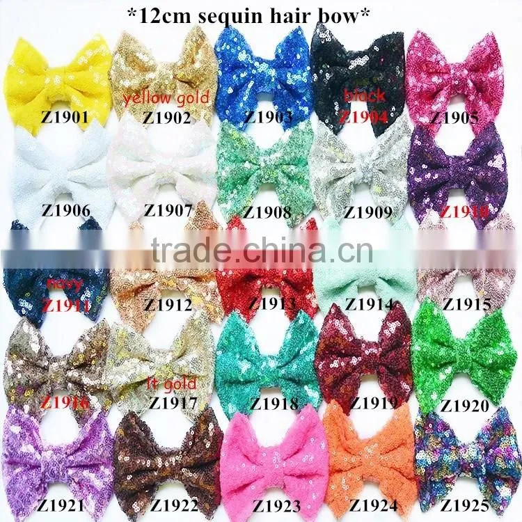 25colors of high quality decoration tutus bowknots -7inch big sequin fabric hair bows