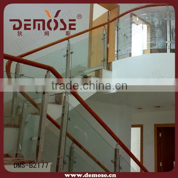 Interior Railing for Steps with Wood Handrail