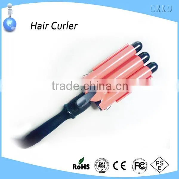 Automatic lcd round sponge hair curler