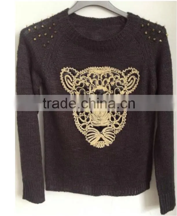 ladies' hot sell knitted sweaters