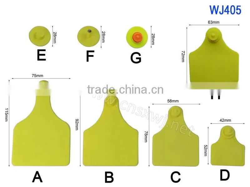 Animal breeding farm dairy cattle identity Ear Tags WJ405BF