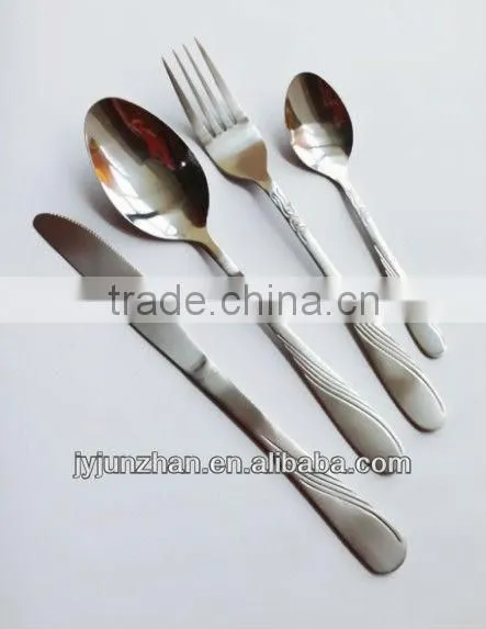 Hand polish cutlery knife and fork with low price
