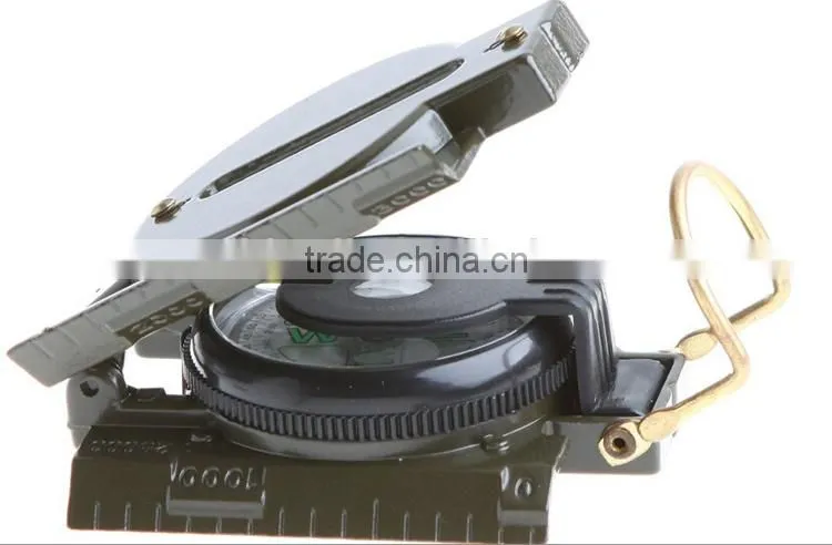 outdoor camping navigation tool military multi function lensatic compass with night light