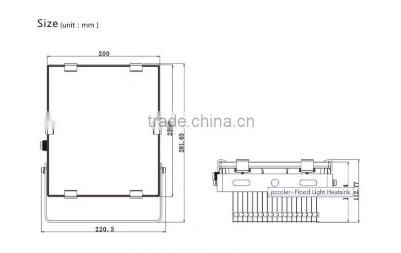 high quality aluminum floodlight, garden light,IP65,120LM per watt, 5 years warranty with meanwell driver